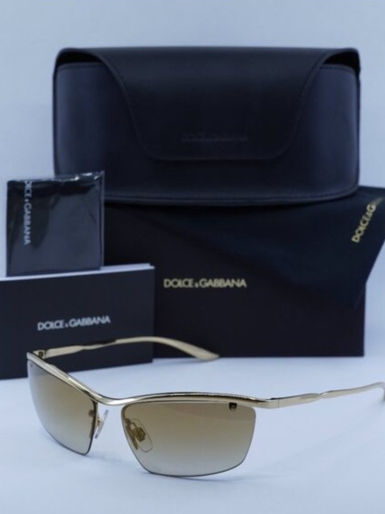 Dolce & Gabbana Dg2307 02/6e Rectangle Sunglasses - Gold/Brown